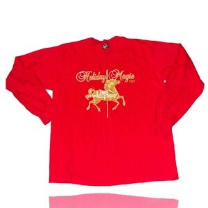 Vintage “Holiday Magic” Christmas Party tee by GTE phone lines: Screen Stars: XL